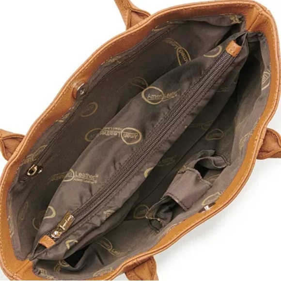 AMERICAN LEATHER CO., Luxury, Bohemian, Chestnut, Shoulder, Bag, Purse, Tote - Picture 2 of 8